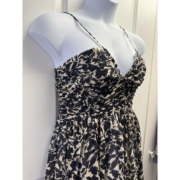 ALC Women’s Size 10 Romy Pleated Maxi Dress in Cream & Navy Floral NWT $695 - Picture 12 of 16